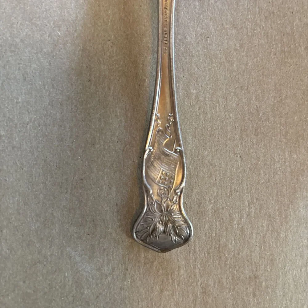 Interstate Silver Co US Collectible Silver Souvenir Spoon Wisconsin Vintage